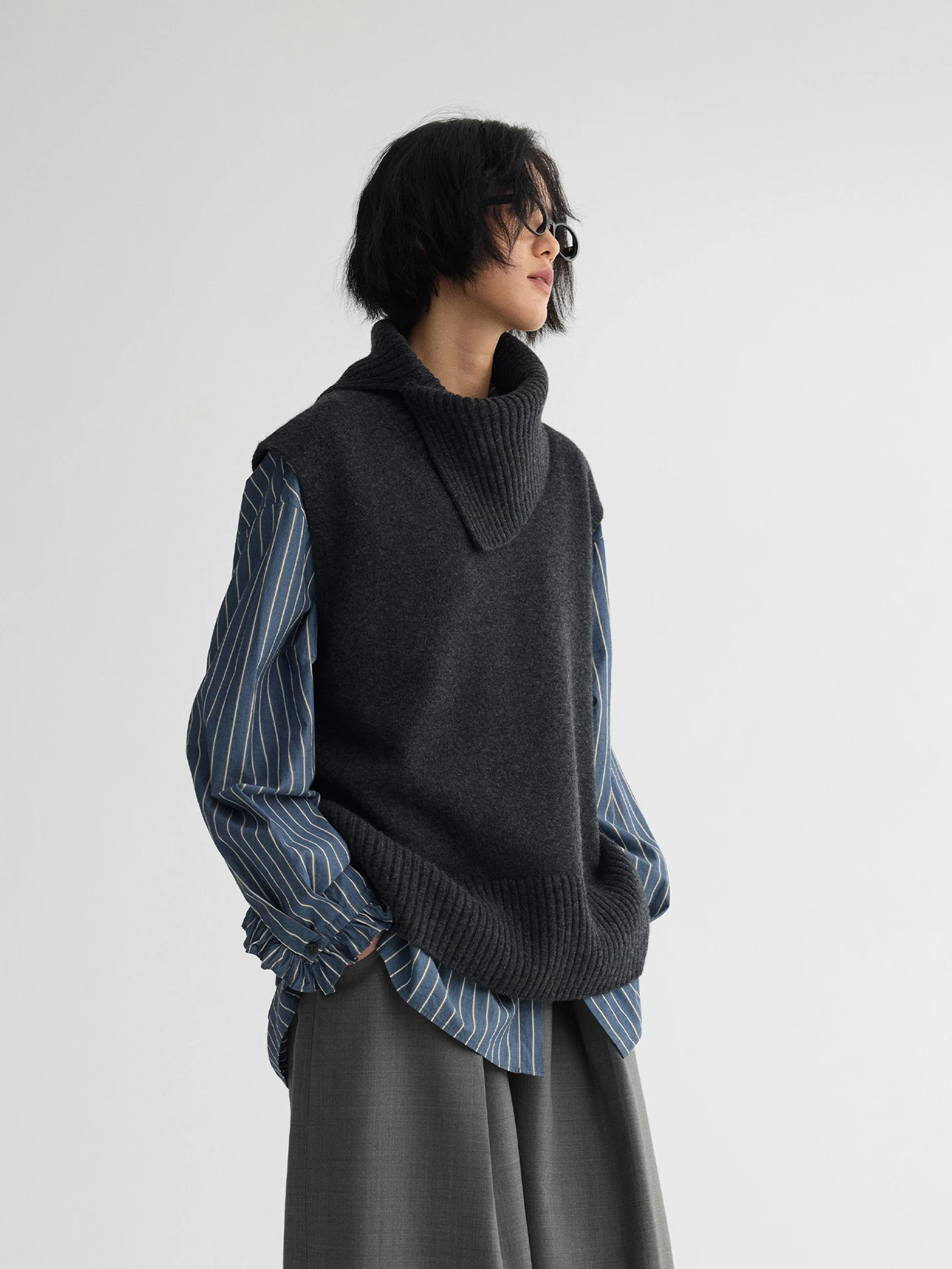 

Comfortable Soft Svel Vest Women's Faion Commute Sle Autumn Winter Loose Fit Versatile Plain Color Vest