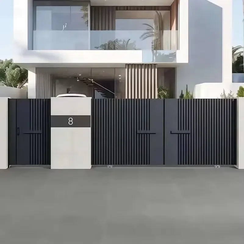 Professional Advanced 3D Electric Automatic Fence Trellis Outdoor Security Eco-Friendly Wood Metal Frame Aluminum 3D Modeling