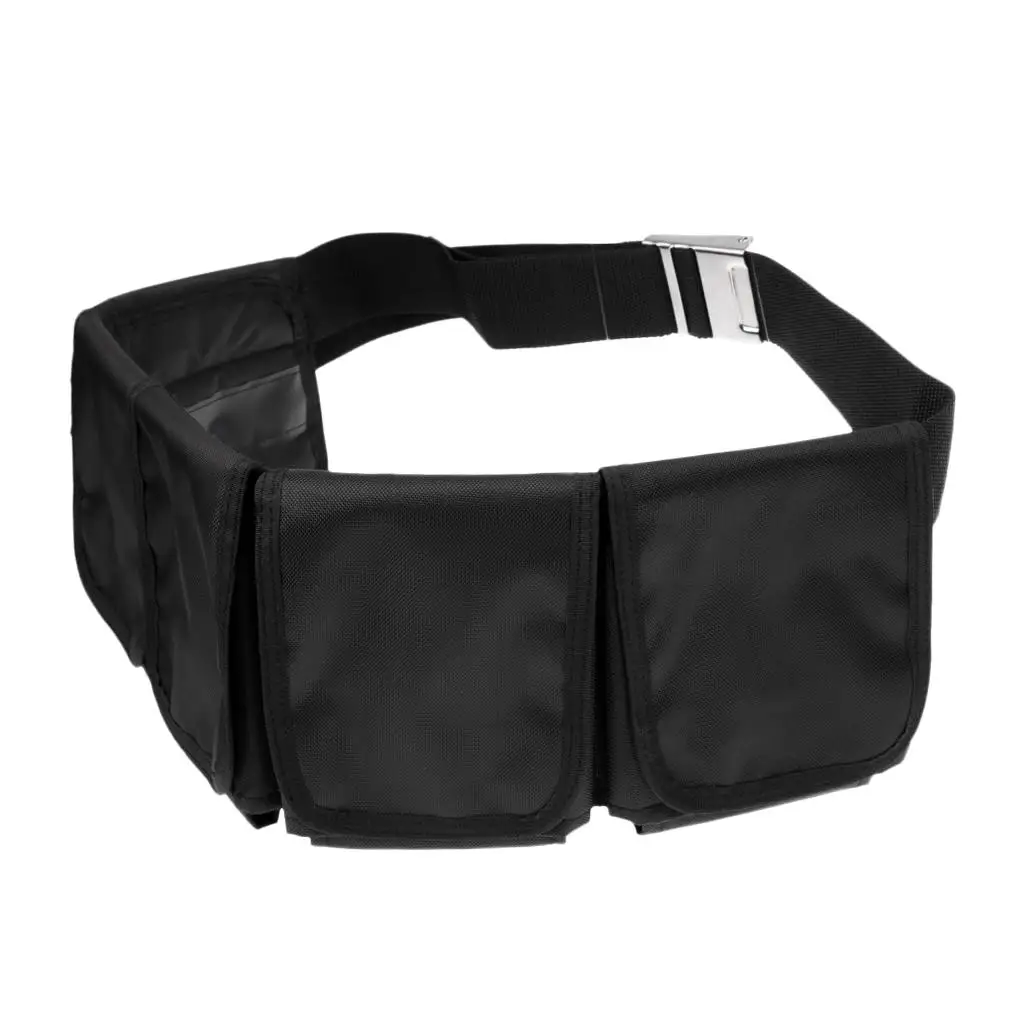 Diving Weight Belt with Stainless Buckle Scuba Equipment Accessory 5 Pocket Webbing for Underwater Sports