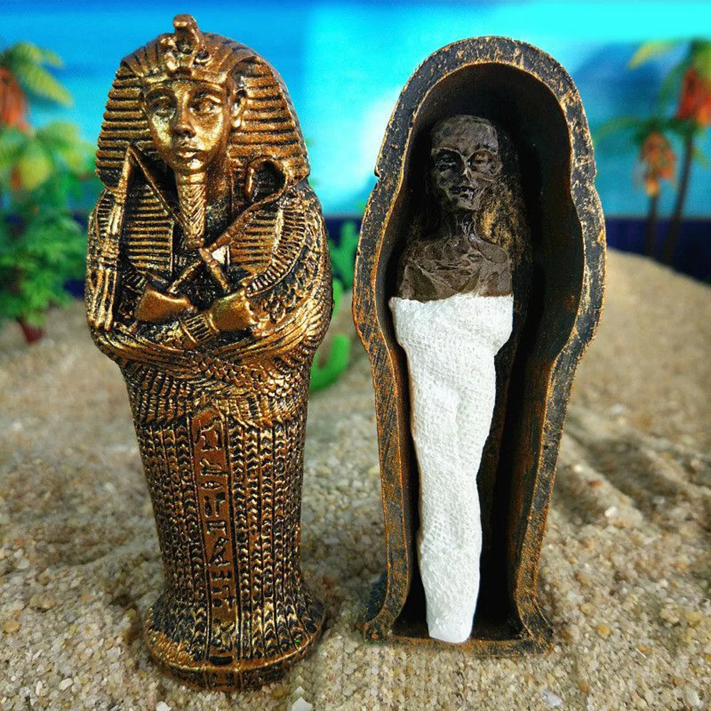 Decor Egyptian Mummy Model Egyptian Mummy Miniature Egyptian King Sandplay Mummy Statue Figurine.Model Hot Hot Sale