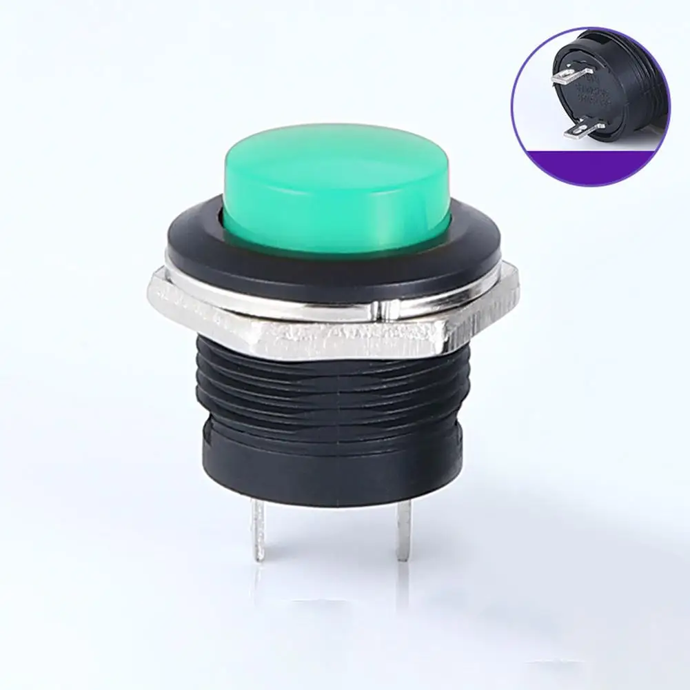12V Momentary Push Button Switch For Car Boat Truck Ignition Switch Replacement Parts 16mm OFF-ON Push Button Switch