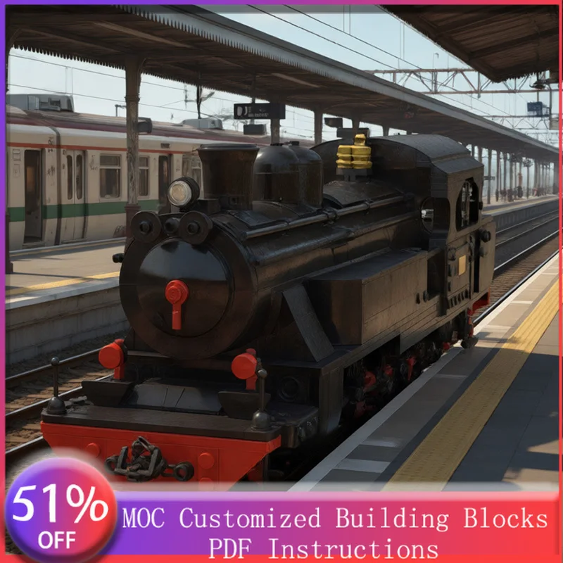 

1237 деталей: Модульный конструктор-локомотив D14 (MOC) — развивающая, простая, популярная, креативная игрушка для мальчиков, подарок на день рождения