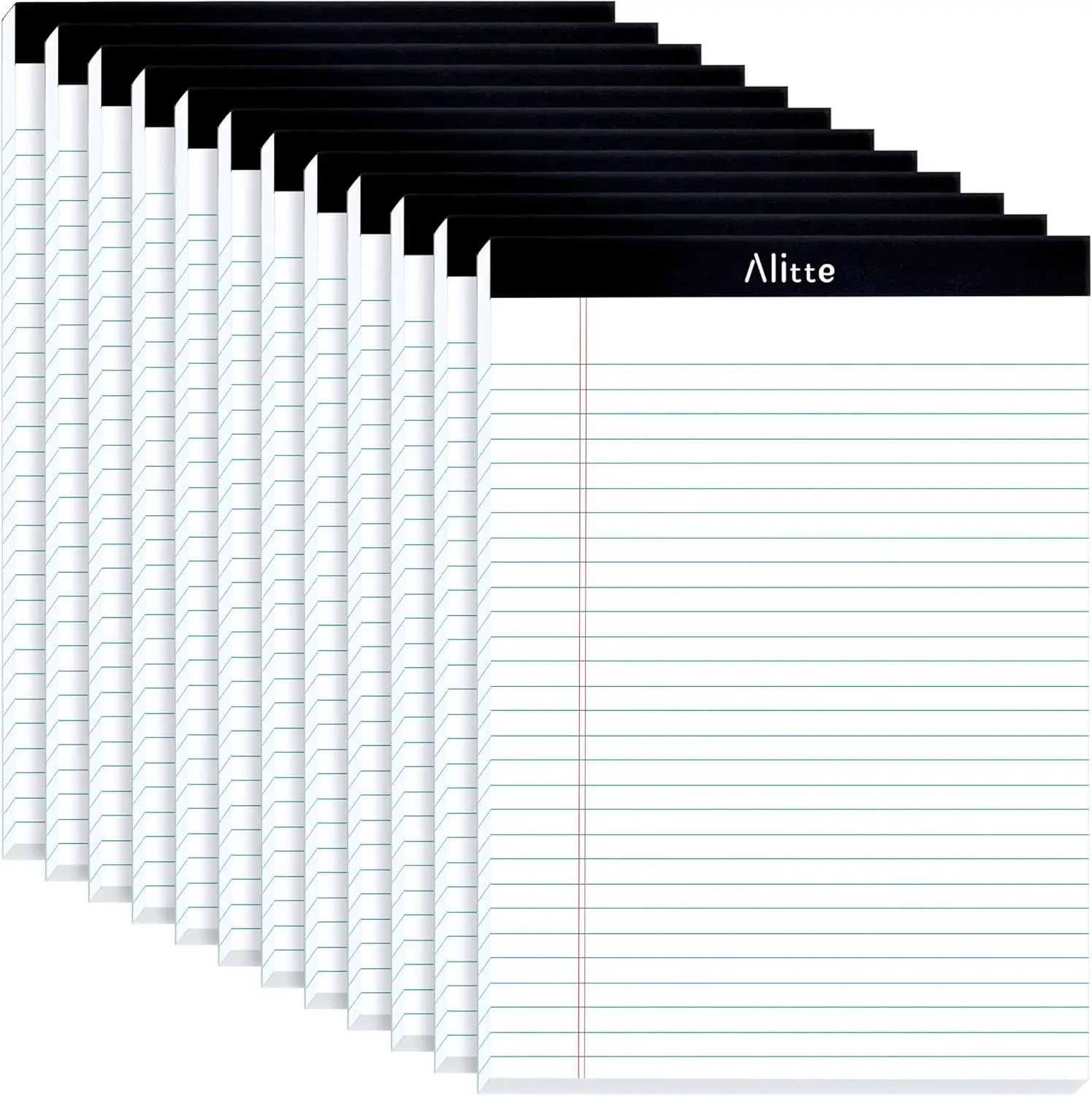 

Legal Notepads 8.5 x 11, Pack of 12 - Perforated Wide Ruled Writing Pad, Premium Thick Paper, No Ink Bleeding for Home Office