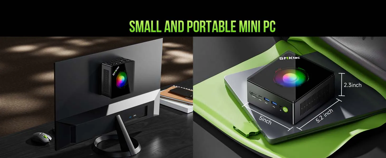 GMKtec K11 Nucbox AMD R9 8945HS Mini PC DDR5 5600MT/s SSD PCIe4.0 Win11 Pro Quad Screen Display OCulink Desktop Gaming Computer