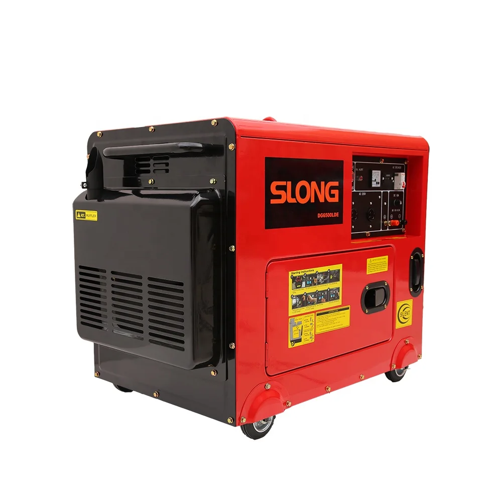 SLONG AIR COOLED DIES EL  ENGINE 192FE 100% COPPER WIRE 5.5 KW CANOPY   ECTRIC GENERATOR