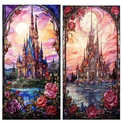 Large Dream Rose Fantasy Castle 5D Diamond Painting Landscape DIY Full Diamond Mosaic Embroidery Crystal Picture Sets Home Decor