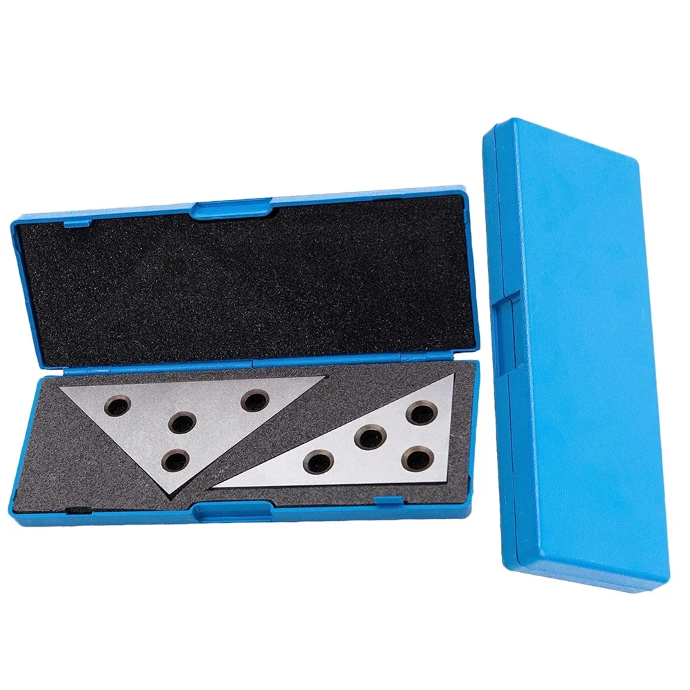 2 Pcs Solid Angle Plates Angle Block Gauge 30-60-90 & 45-45-90 Precision Tool 45/45/90 Degree & 30/60/90 Degree