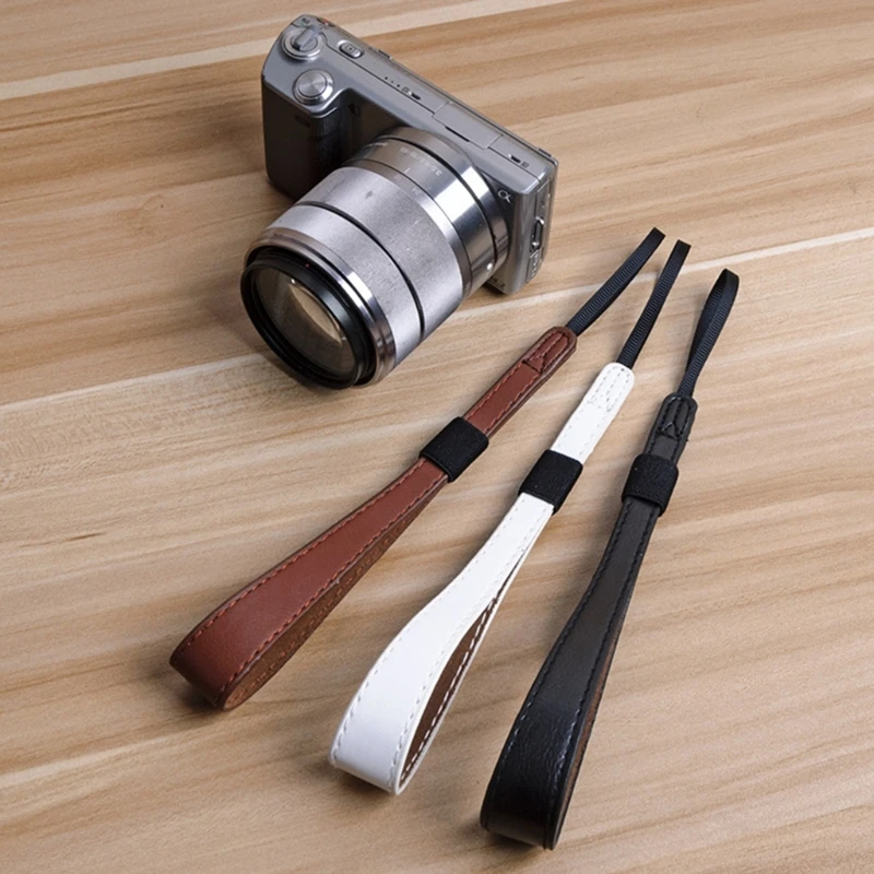 Camera Wrist Strap PU Leather Hand Grip Rope Belt Quick Release Connector SLR Camera Shoulder Strap Wristband for X100