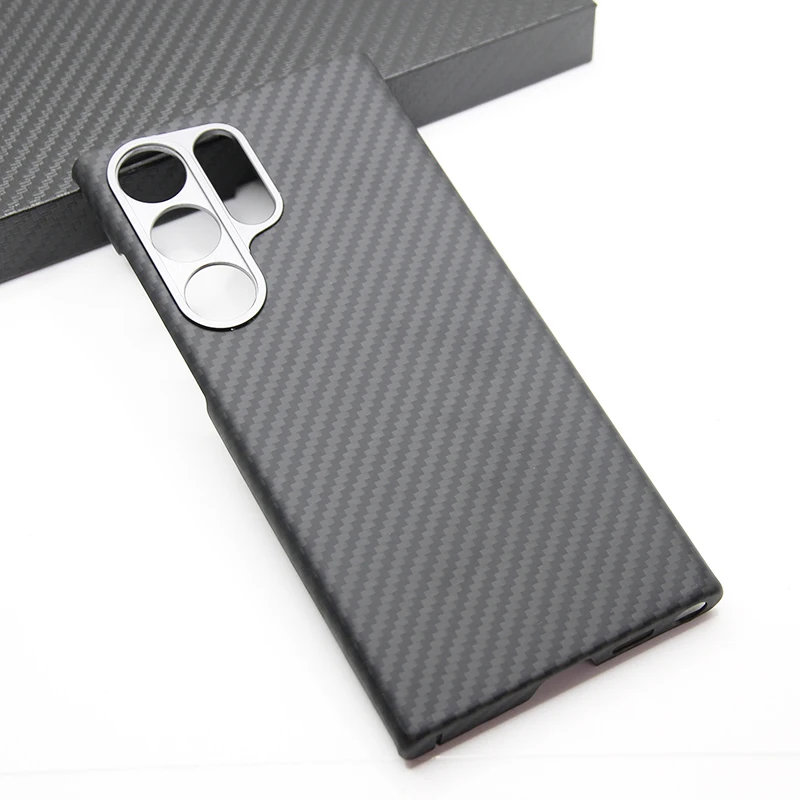 Case for Samsung Galaxy S23 S24 Ultra Magsafe Strength Magnetic Ring Real Carbon Fiber Aramid Mobile Phone Protective Cover