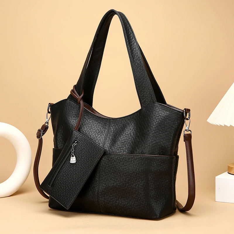 

Women's Handbag Large Capacity Leather Shoulder Bag Separate Outer Bag Crossbody Bag Luxury Dsigner Brand Casual Messenger Bag