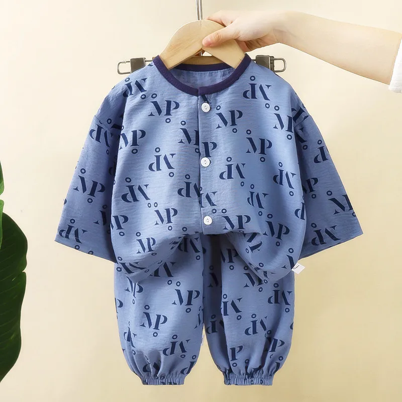 

Boys Girls Homewear Set Clothes Pajama Suit Cloud Cotton Outfit Baby Sleepwear Tops+Pants 1-12T