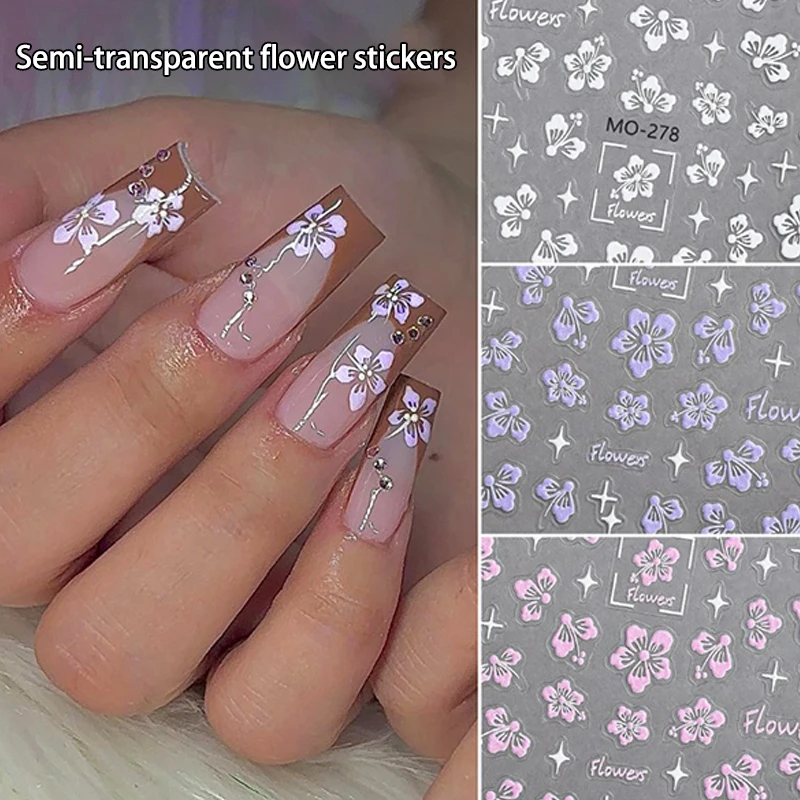 Flower Shape Nail Sticker Enhancement Adhesive 5D Stereoscopic Personality Nail Salon DIY Nail Enthusiasts And Manicurists