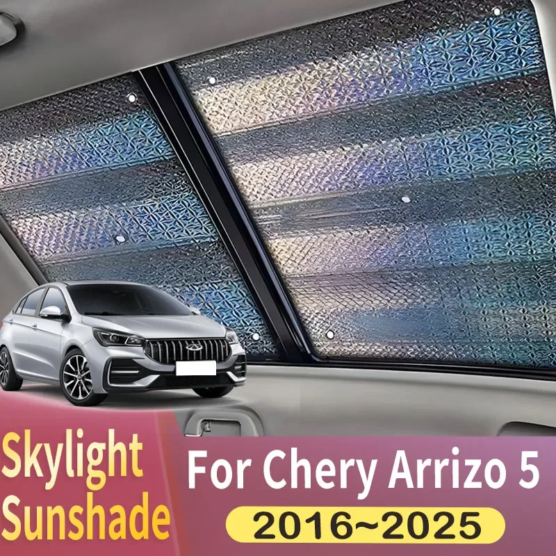 

Sunroof Sunshade Suitable For Chery Arrizo 5 EX Cowin E5 EV 2016~2025 Car Panoramic Roof 1X Heat Shield Window Sunshade Anti-UV