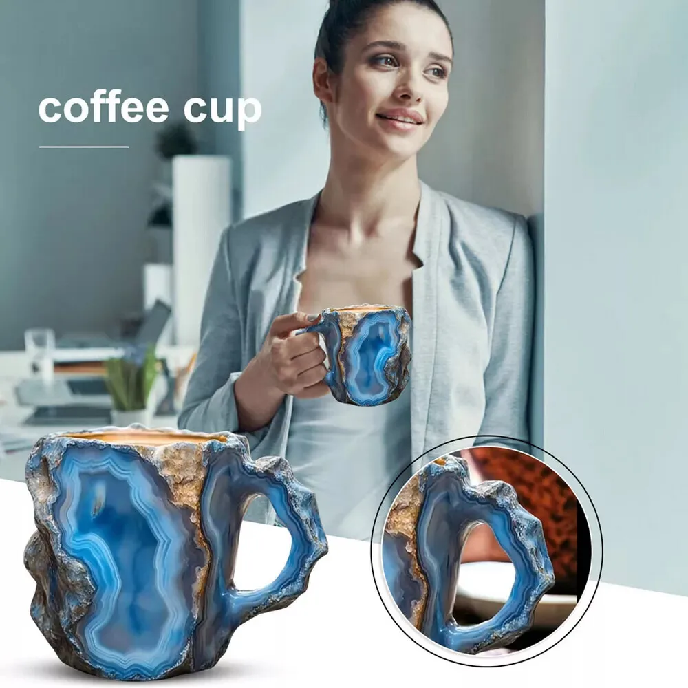 1 قطعة كوب قهوة كريستال معدني متعدد الألوان ، كوب كريستال معدني طبيعي ، أكواب عيد الميلاد الكريستالية الملونة ، هدية الكريسماس جديد #2