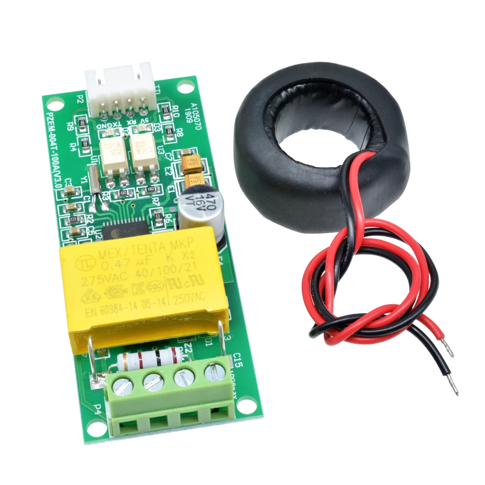 AC Digital Multifunction Meter Watt Power Volt Amp TTL Current Test Module PZEM-004T With Coil 0-100A 80-260V AC For Arduino