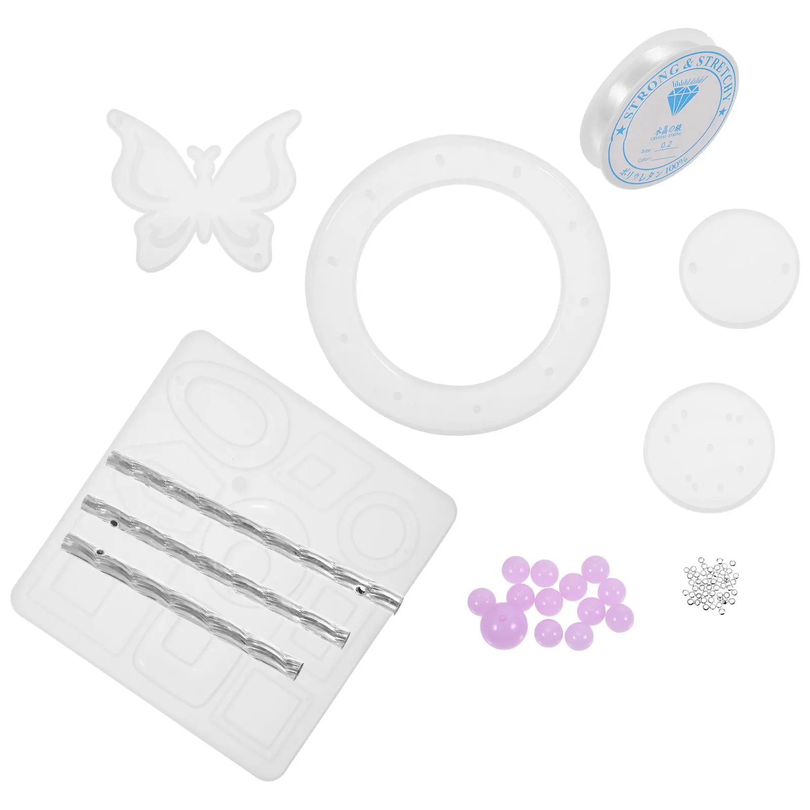 

Butterfly Mold Wind Chime Making Kit Crystal Epoxy Molds for Resin Chimes Silica Gel Pendant Diy