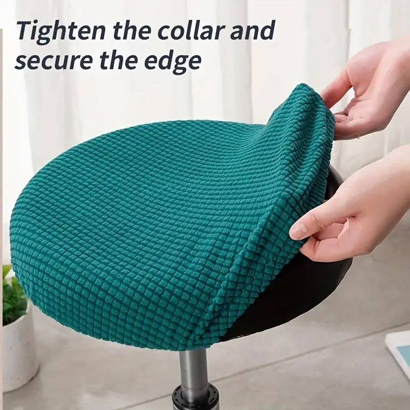 Funda redonda ajustable para taburete, Protector de silla extraíble y lavable, tela elástica, apto para múltiples para decoración del hogar, 4 Uds.