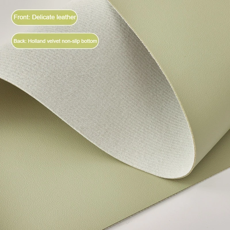 Simple Leather Tablecloth Easy Clean Waterproof Oilproof Table Protector Anti-scald Desk Mat for Kitchen Dining Study Home Decor