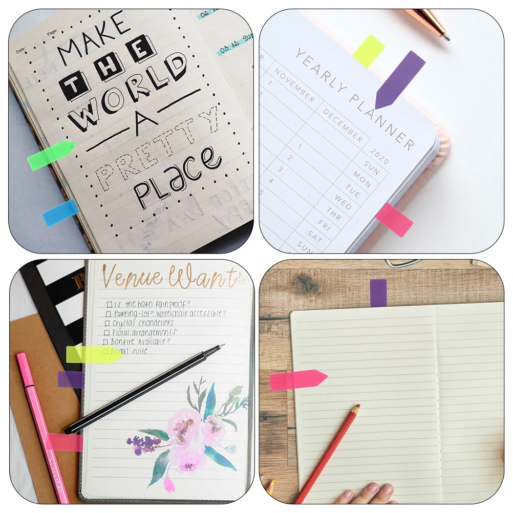 

6 Sets Fluorescent Combination Adhesive Block Cute Pay Scratch Paper LED