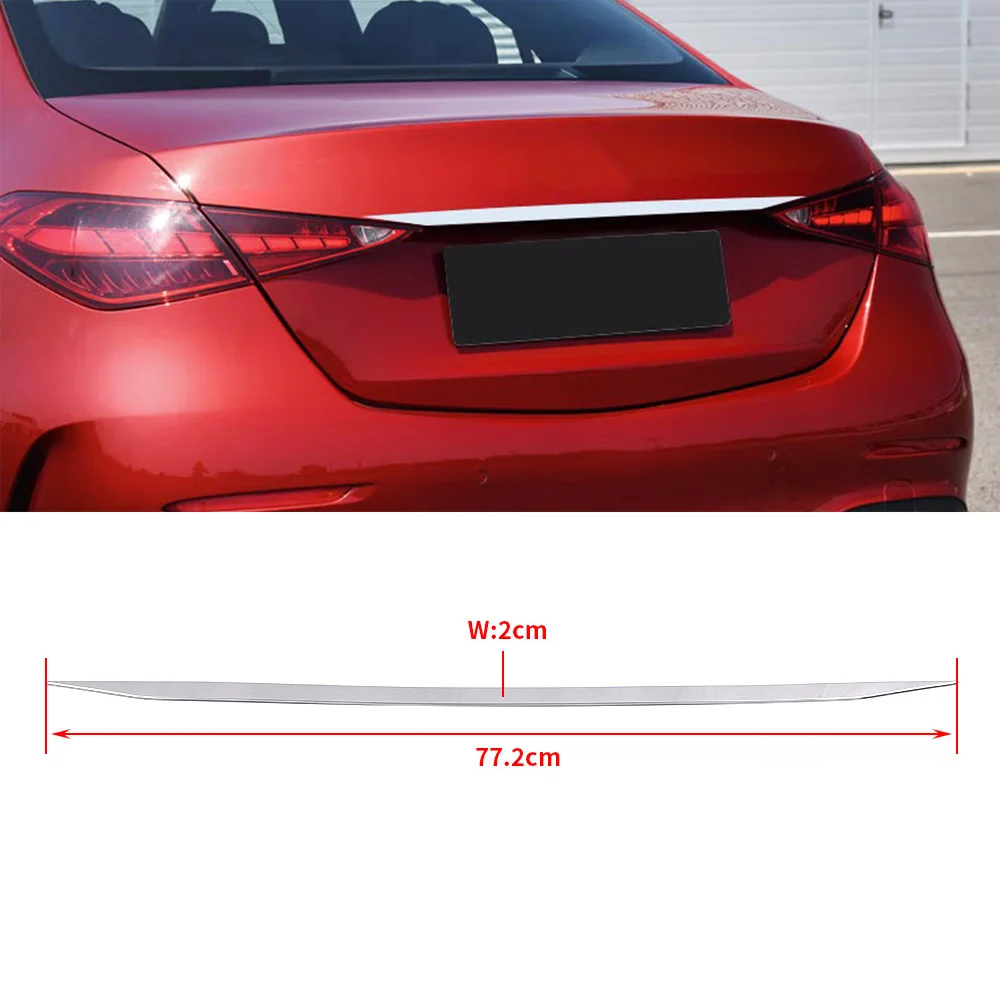 For Mercedes Benz C Class W206 2022 2023 Car Styling Exterior Part Refit Rear Trunk Tailgate Trim Stainless Steel Chrome Sticker
