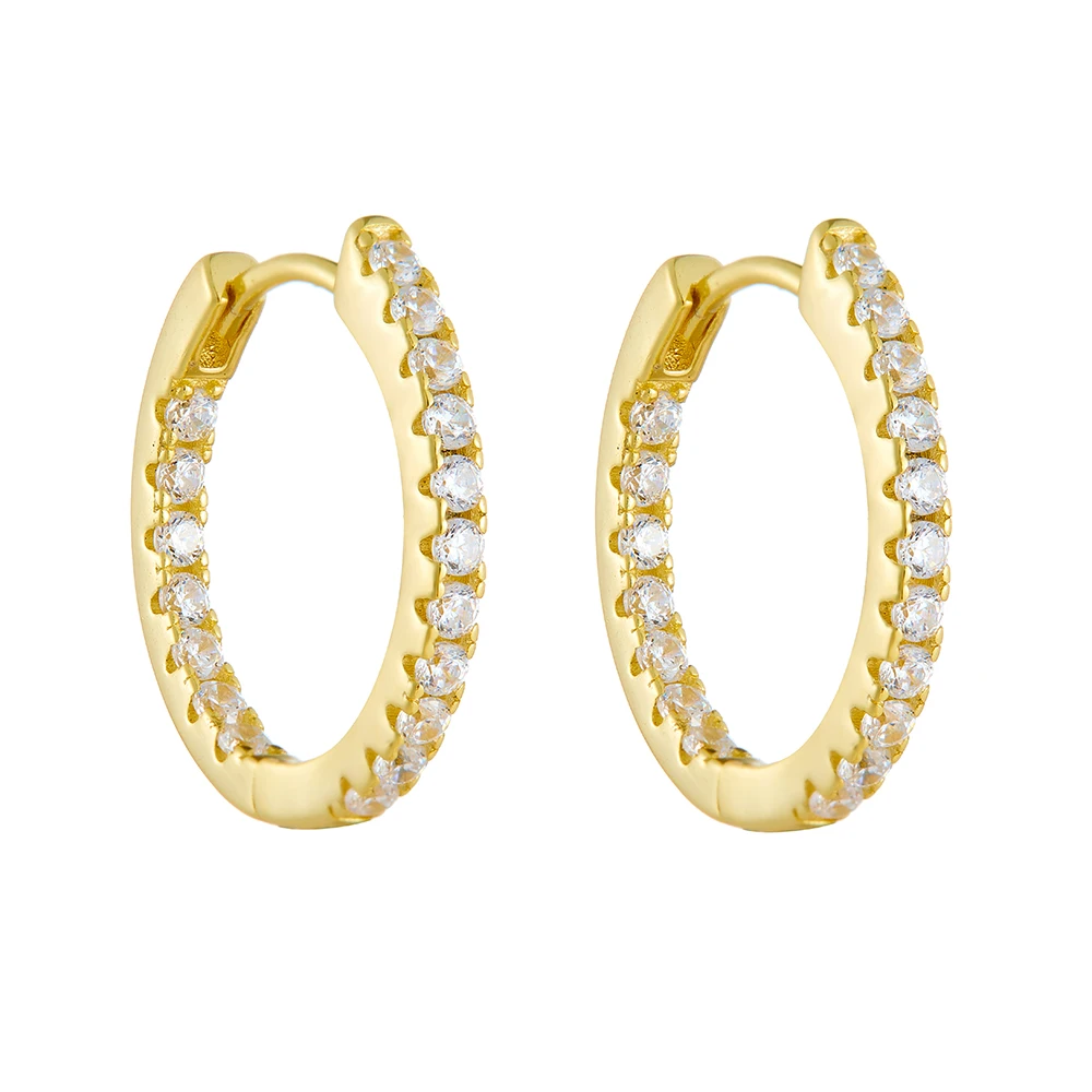 S925 Sterling Silver Vintage High-End Feel Diamond Embedded Earrings Women's Trendy Fashion Individual Ear Hook Ear Jewelry