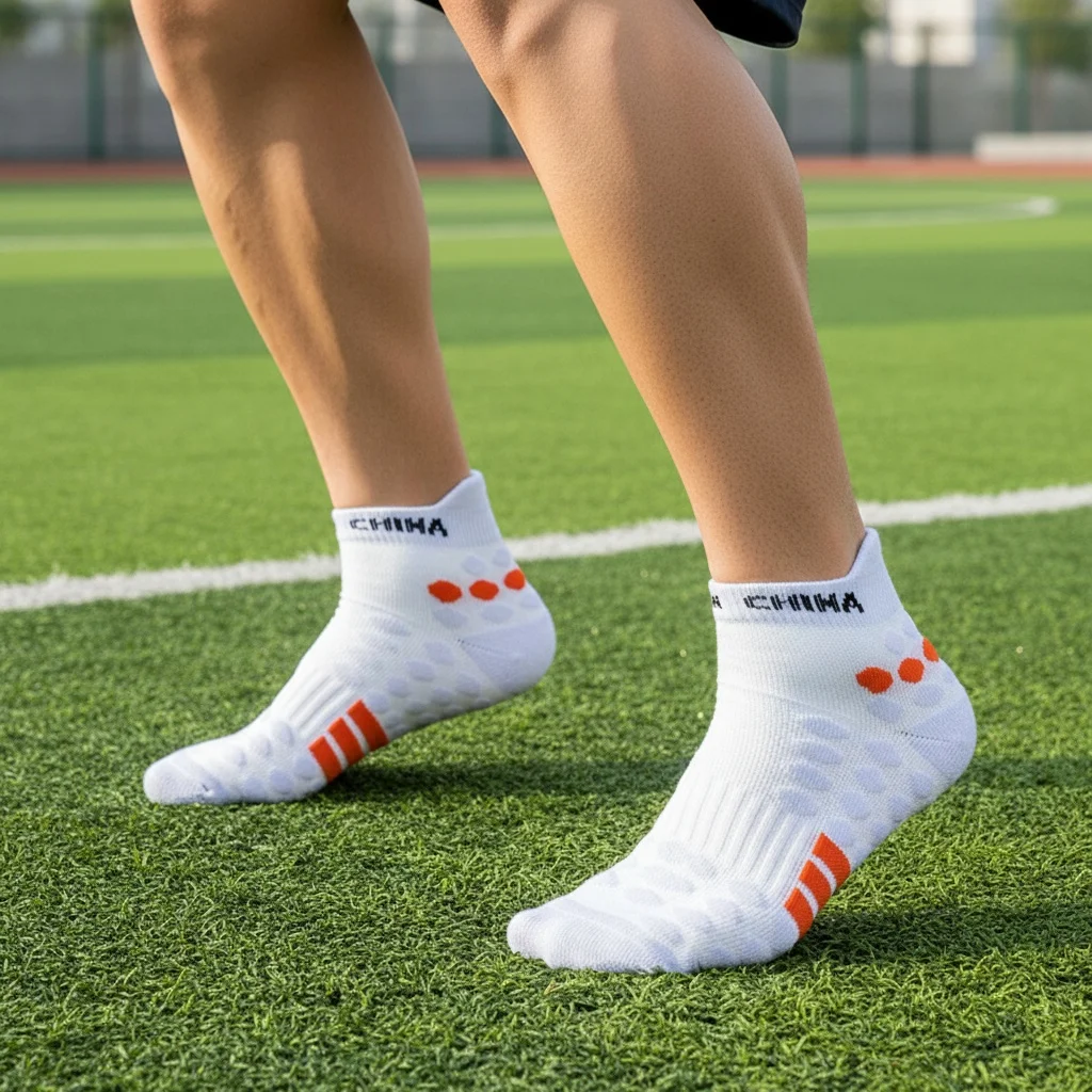 4 Pairs Men Sport Socks Outdoor Women Socks Running Hiking Basketball Football Cycling Socks Foot Towels Absorb Sweat Size 37-44