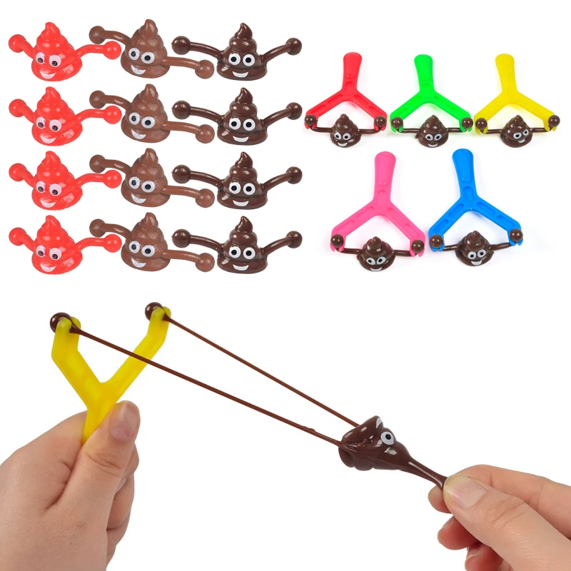 Funny Poop Ejection Toy Slingshot Poop Antistress Gadget Aldult Vent Novelty Children\'s Kids Sticky Stool Stretchy Party Favors