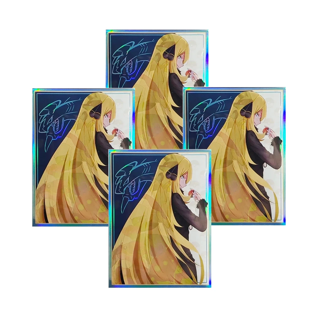 60 peças folha cynthia cartão manga holográfica anime menina ptcg tamanho padrão protetores de cartão mesa 67x92mm para os fãs