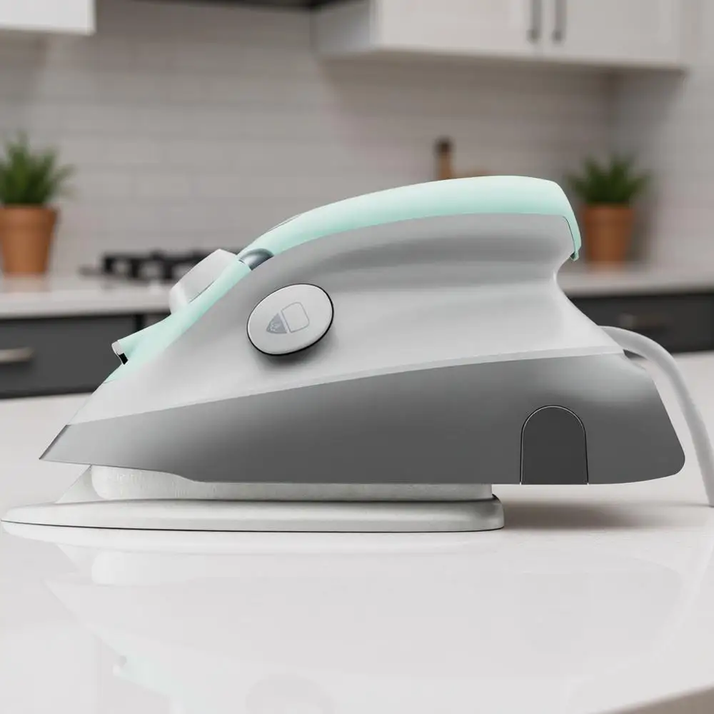 

Профессиональный паровой утюг Project Steam Iron с керамической подошвой Solemate – 1000 Вт, с LED-подсветкой, для шитья, квилтинга, рукоделия и путешествий – цвет аква