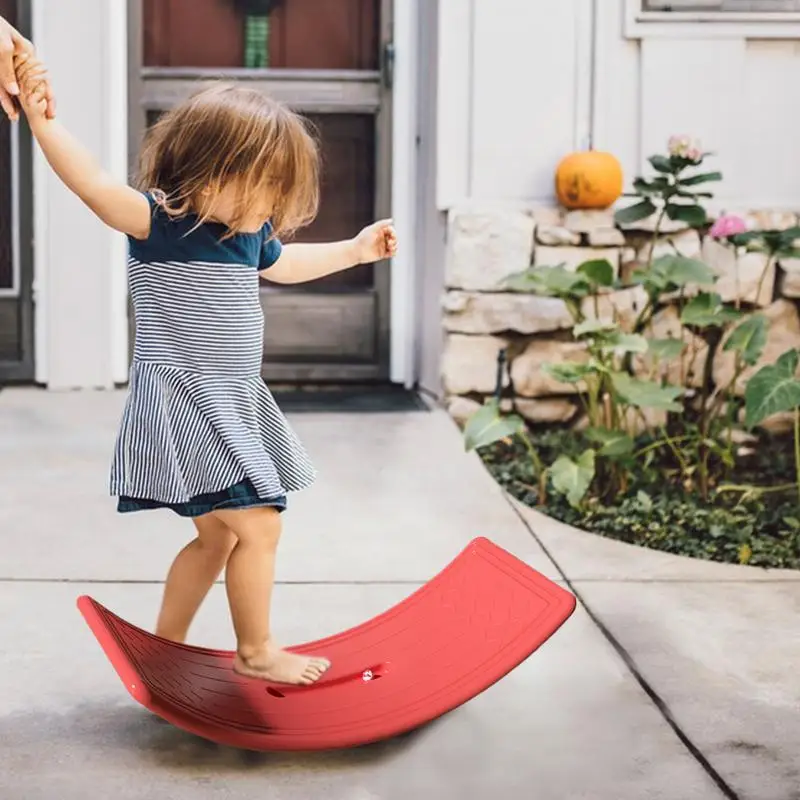 Wobble Board For Kids Anti-Slip Strip Design Concentration Bending Board Toy Waterproof Balance Pads For Kids Toddler Balance