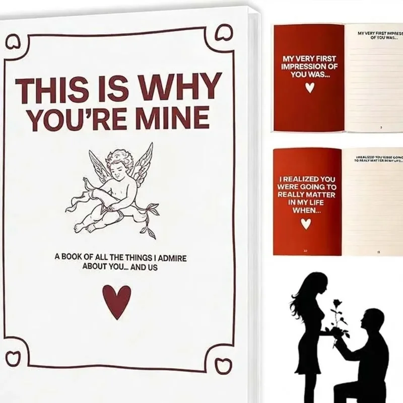THIS IS WHY YOU'RE MINE Love Story Journal Hardcover Couples Edition Love Journal Book Romantic Anniversary Edition