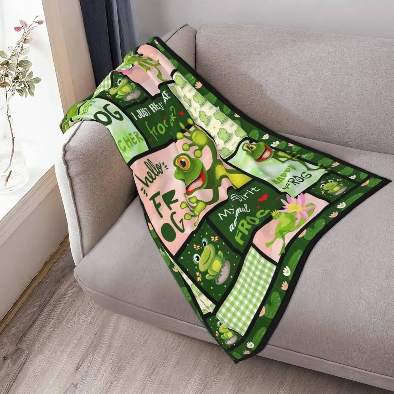 هدايا الضفدع للنساء، بطانية الضفدع، أشياء الضفدع للفتيات، عيد الميلاد عيد الميلاد بطانية الصوف الضفدع لينة مريحة الفانيلا رمي بطانية