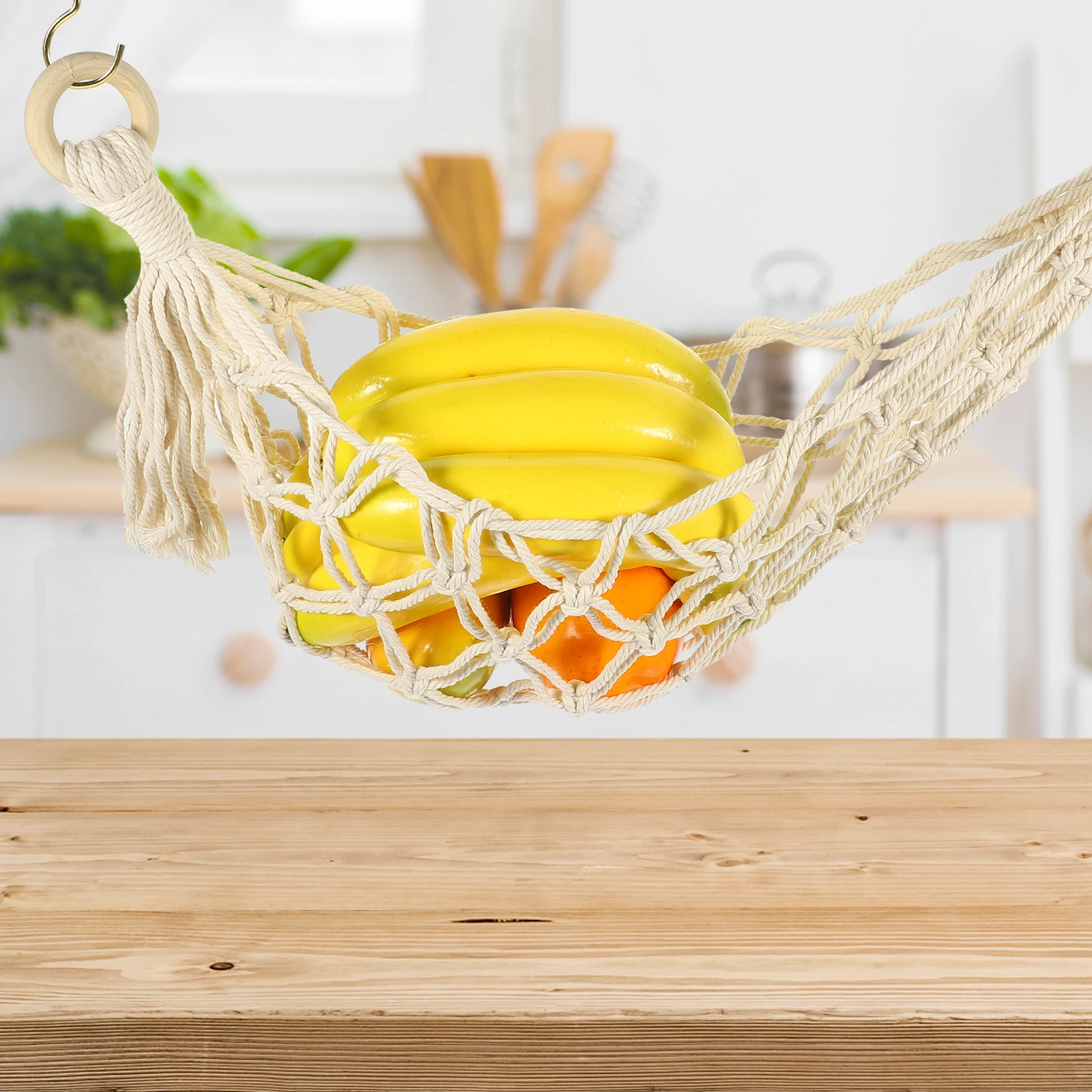 

1 set Hanging Fruit Cotton Vegetable Storage Kitchen Decorative Fruit Basket Durable Decorative Home Kitchen Accessory Party