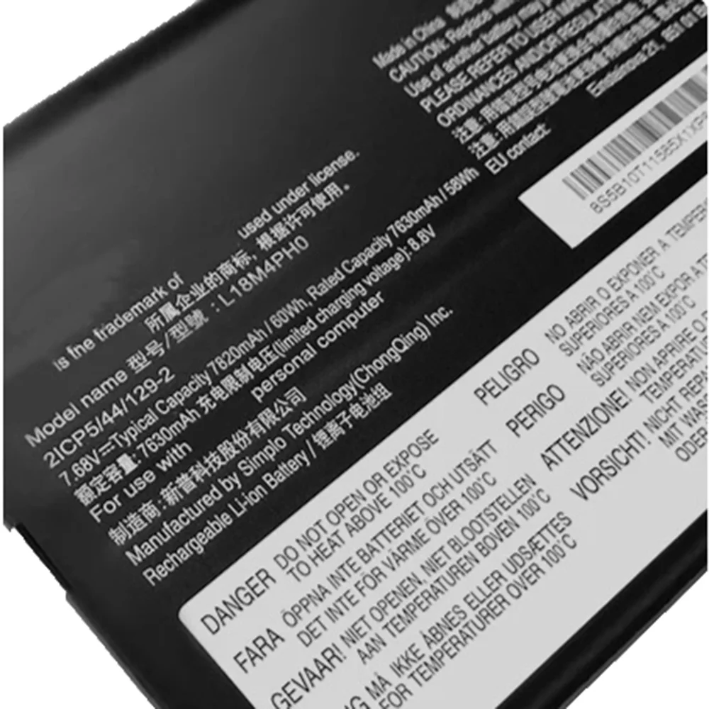 L18M4PH0 L18C4PH0 7.68V 60WH Original Battery For Lenovo Yoga C940-14IIL SP/A 81Q9 5B10T11586 5B10W67374 5B10T11686 SB10W67323