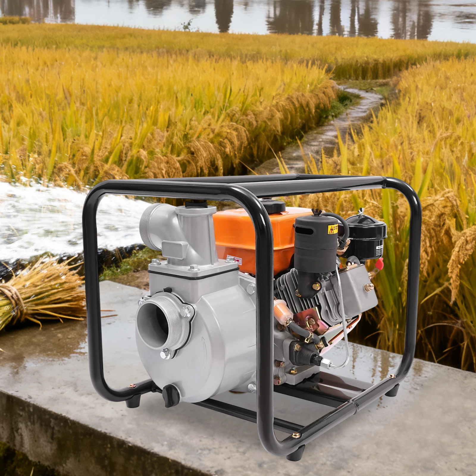 

Diesel Water Pump 196CC 2.3KW 26M Max Lift 40m³/h Flow 4L Tank 7.5M Pipe | Farm Garden Irrigation Industrial Supply