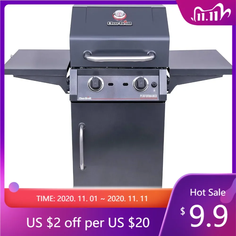 

Infrared Cooking Technology 2-Burner Cabinet Propane Gas Stainless Steel Grill Outdoor Barbecues Portable Bbq Kitchen Utensils