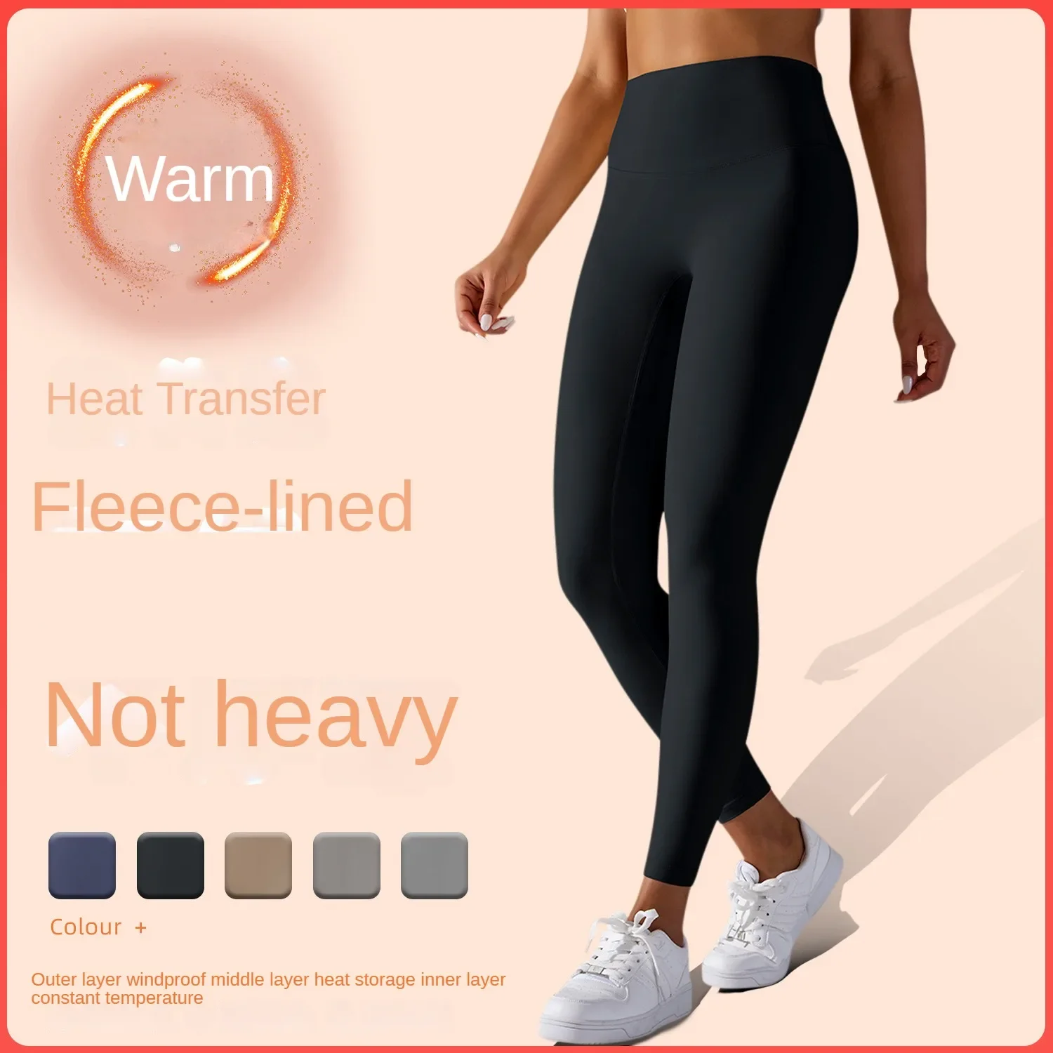 New Cloud-feeling Warm Fleece Thickened Yoga Pants Sports Running Fitness Tights Autumn and Winter Yoga High Waist Trousers