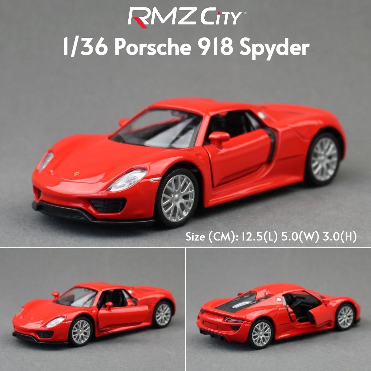 1/36 Porsche 911 GT3 918 Spyder Taycan Toy Car Racing Model RMZ