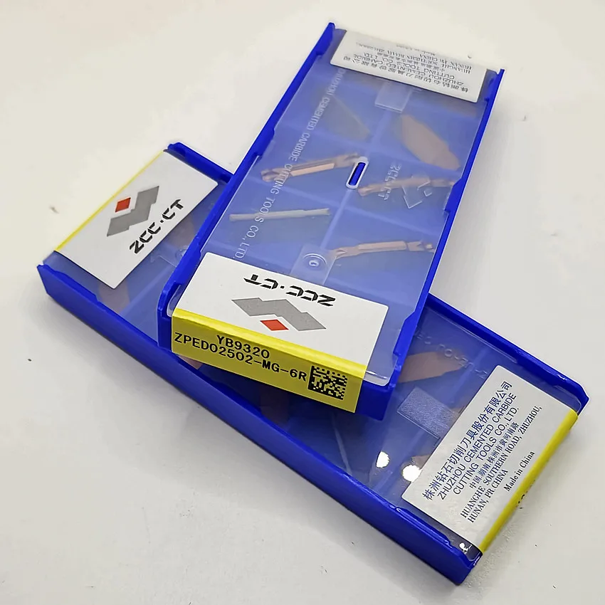 

ZPED02502-MG-6R YB9320/ZPED02502-MG-15R YBG202 ZCC.CT CNC blade carbide inserts turning tools Cut slot insert 10pcs/box