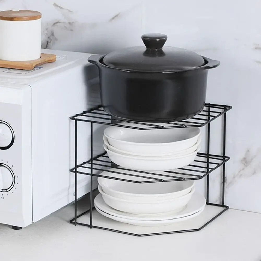 Black/White Seasoning Corner Shelving Portable Non Punching Iron Sink Storage Rack Removable Sundries Organizer Rack Kitchen