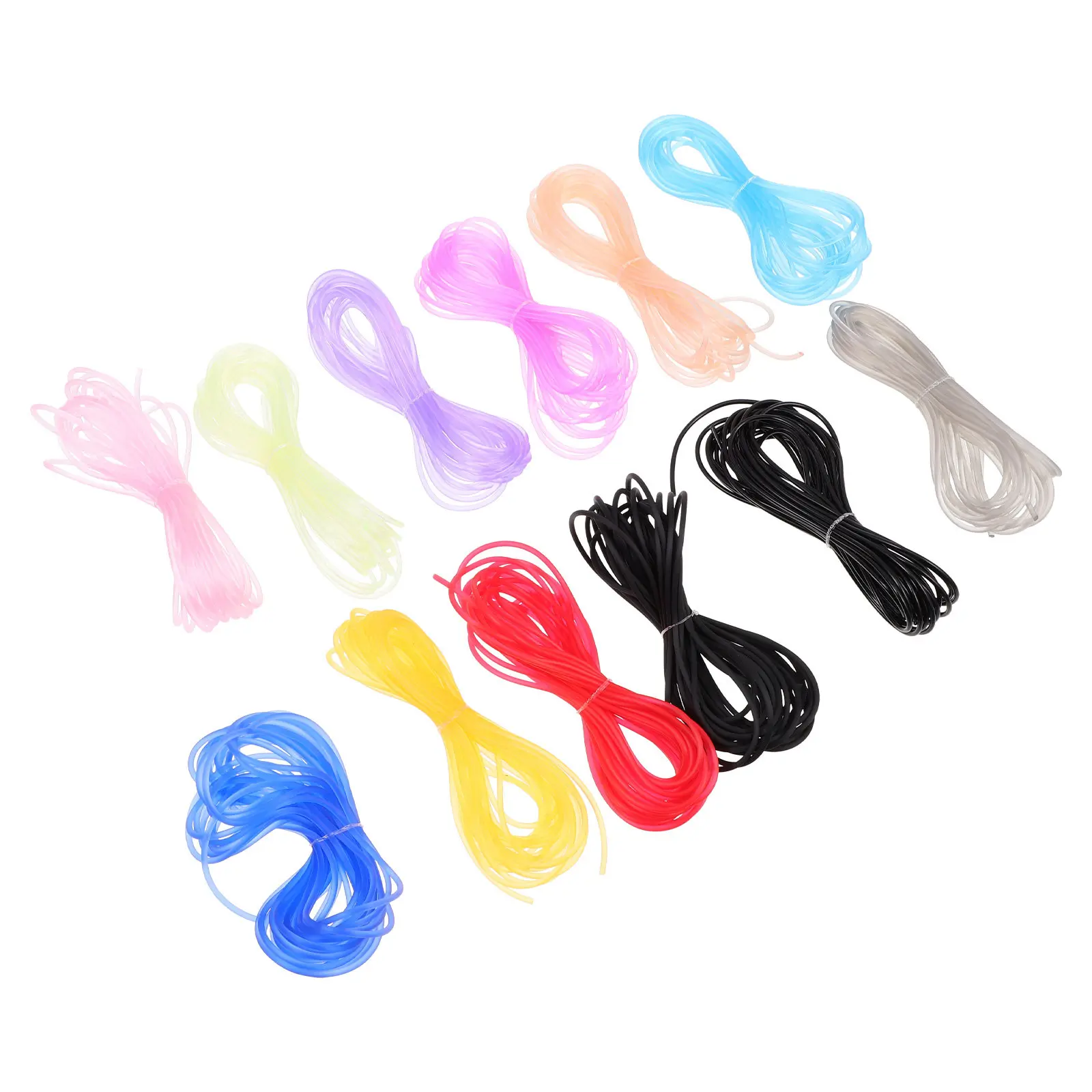 

12 рулонов силиконовых шнуров для ожерелий, прочные ремешки для рукоделия и изготовления украшений, цепочки для ожерелий и браслетов, веревки для создания украшений
