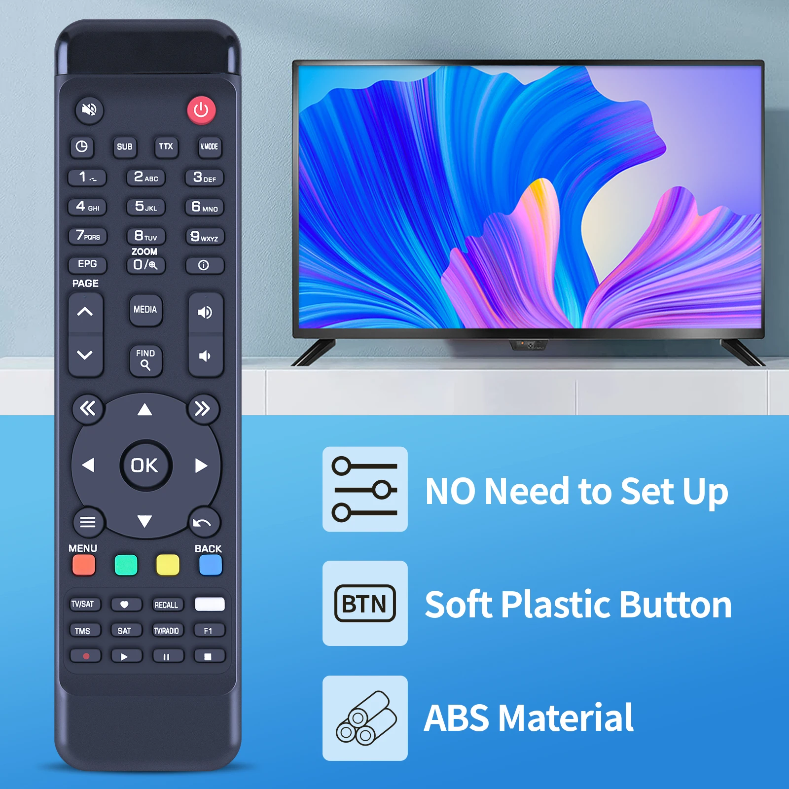 جهاز تحكم عن بعد جديد لجهاز استقبال Amiko Mini 4K UHD S2X H.265 HD265 AMIKO CCC HEVC FTA