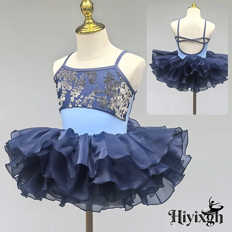 

Dance Leotards for Girls Suspenders Embroidery Mesh Stitching Leotards Tutu Skirts Chinese Dance Ballet Skate Gymnastics Clothes