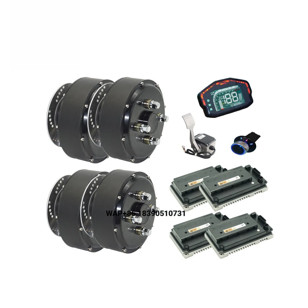 SIAECOSYS/QSMOTOR V3 Car Hub Motor 72V 80KPH Conversion Kit with EM100sp Controller 205 3000W New for Electric Car