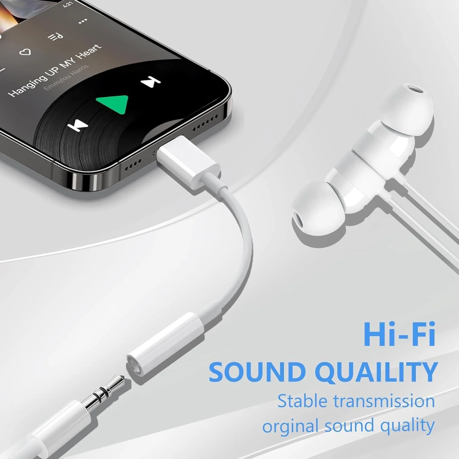 KUTOU USB C إلى 3.5 ملم محول مقبس سماعة الرأس آيفون 17/16/15 برو/ماكس ، مرحبا الدقة الصوت DAC دونغل لسيارة سامسونج جالاكسي باد