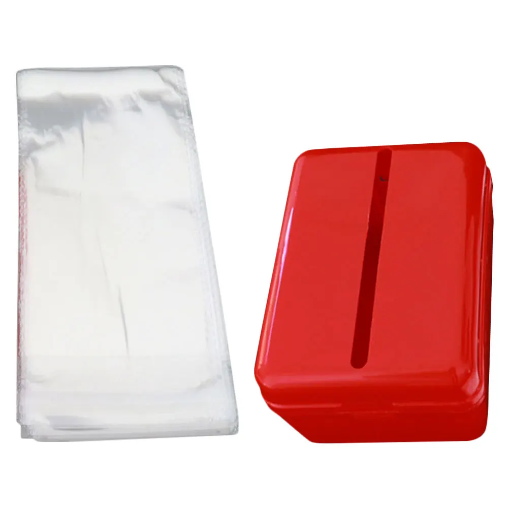 

1 set Red Drawing Box Plastic Medium Size Cake Props Birthday Surprise Envelope Pull Out Case DIY