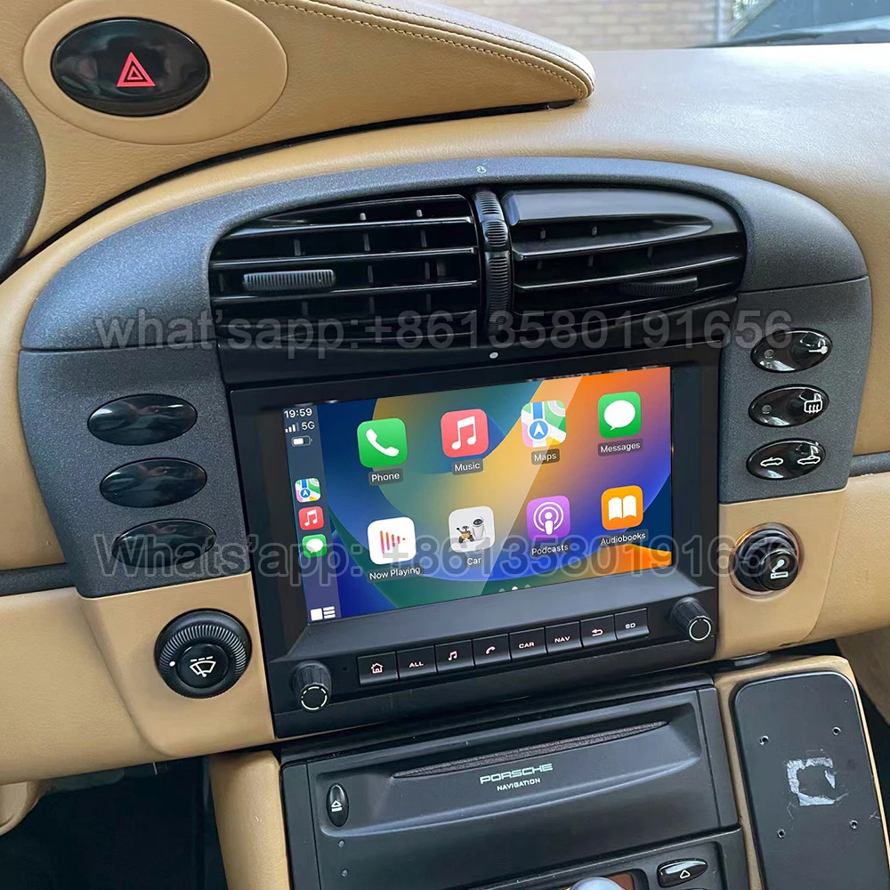 Для Porsche 911 996 986 Cayman Boxster Carplay Android автомобильный плеер мультимедийный GPS Авторадио BOM оригинальные стильные кнопки стерео ПК