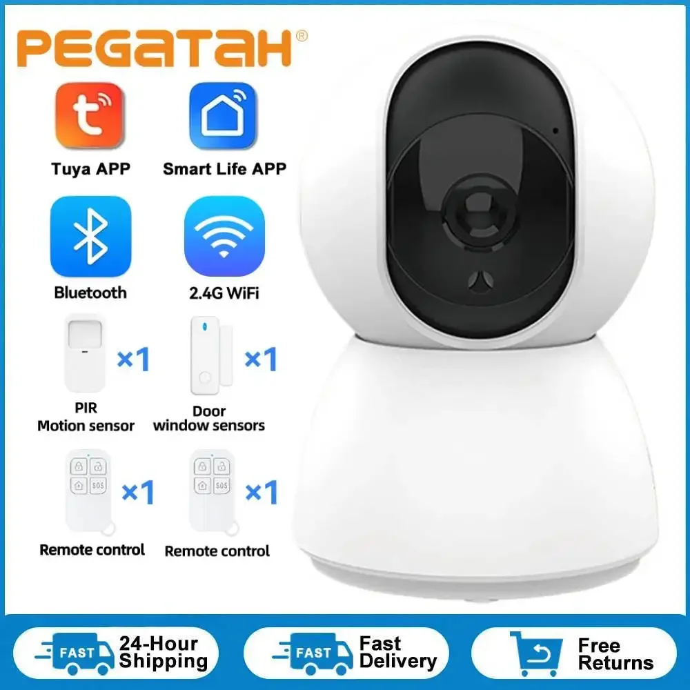 

5MP IOT WiFi Security Camera Remote Door Control IR Night Vision 2-way Audio PIR Motion Detector Anti-Theft Alert For Home Tuya