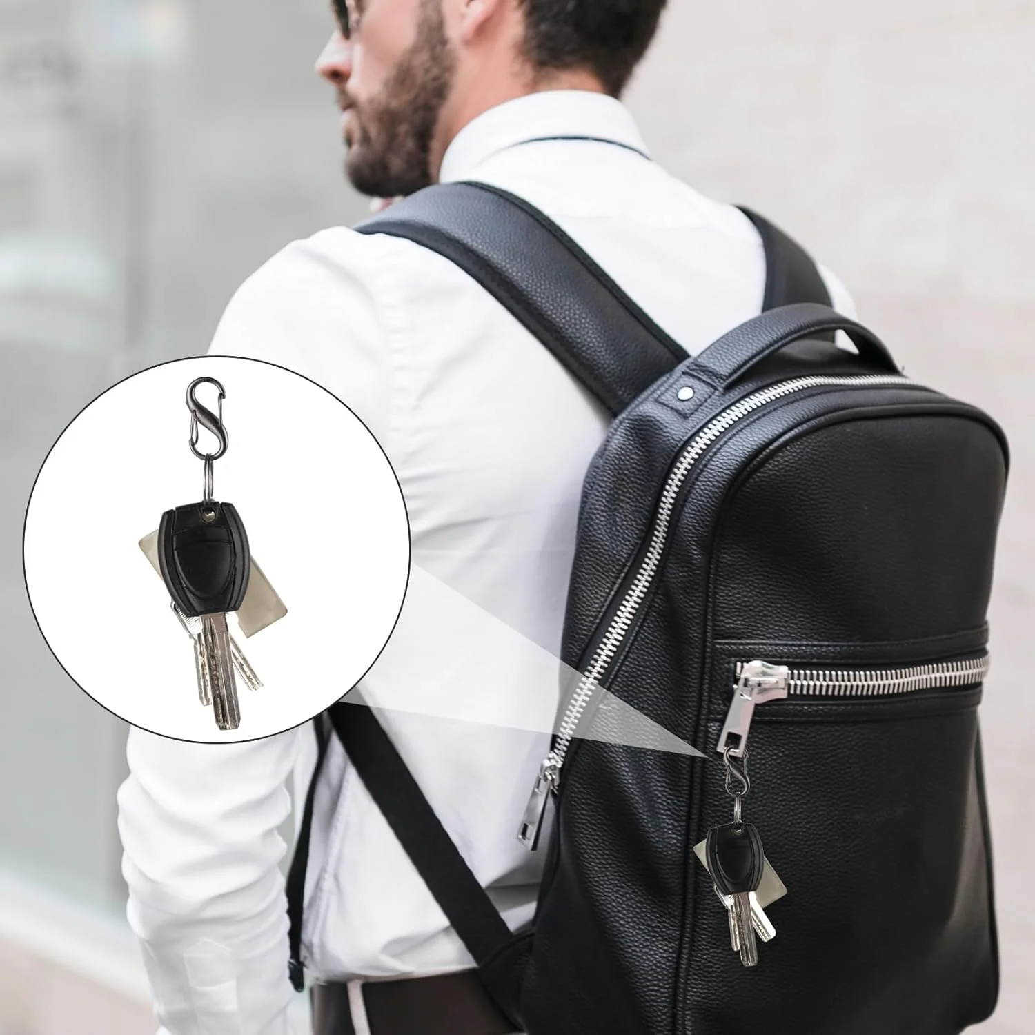 12 Piece Zipper Lock Clips, Backpack Locks Zipper,  Zipper Pulls, Small Dual Opening Spring Clips, Anti-Theft S Small Carabiner
