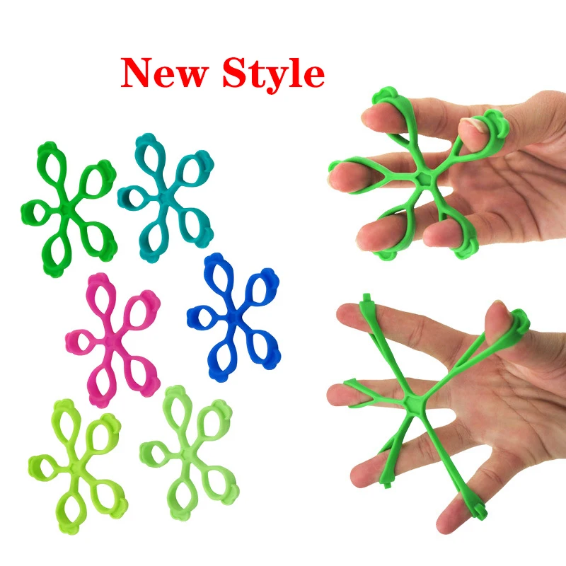 New Silicone Grip Device Finger Exercise Stretcher Arthritis Hand Grip Trainer Strengthen Rehabilitation Training To Relieve Pai